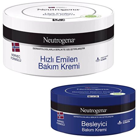 Neutrogena Besleyici Bakım Kremi 200 ml + Hızlı Emilen Bakım Kremi 300 ml