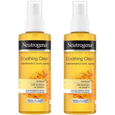 Neutrogena Soothing Clear Nemlendirici Tonik Sprey 125 ml 2 ADET