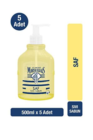 Saf Sıvı Sabun Zeytinyağı 500 ml x5 Avantajlı Paket