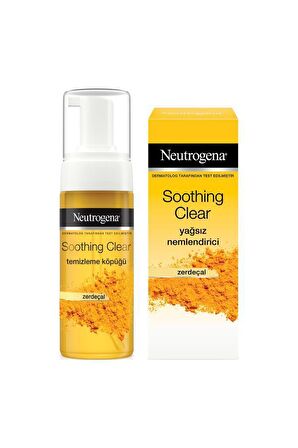 Neutrogena Soothing Clear Akneli Ciltler için Temizleyici Zerdeçallı Yüz Temizleme Köpüğü 150 ml & Nemlendirici 75 ml 