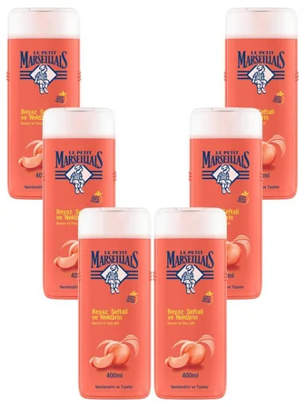 Le Petit Marseillais  Beyaz Şeftali ve Nektarin Duş Jeli x6