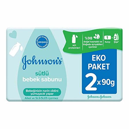 Johnson's Baby Sütlü Bebek Sabunu Eko Paket 2x90 gr