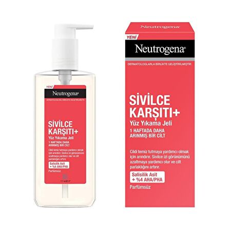 Neutrogena Yağlı Cilt için Temizleyici Parfümsüz Yüz Temizleme Jeli 200 ml 