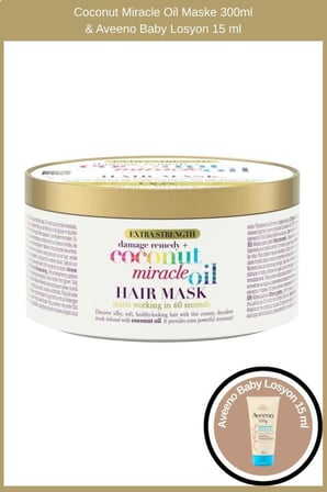 Coconut Miracle Oil Maske 300ml & Aveeno Baby Losyon 15 ml
