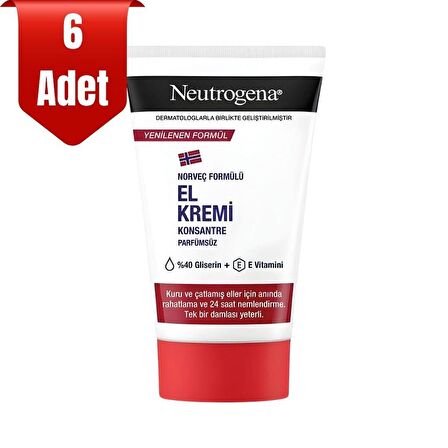 Neutrogena El Kremi Konsantre Parfümsüz 50 Ml x 6 Adet