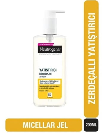 Neutrogena Hassas Ciltler Zerdeçallı Yatıştırıcı Micellar Jel 200 ML