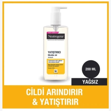 Neutrogena Hassas Ciltler Zerdeçallı Yatıştırıcı Micellar Jel 200 ML