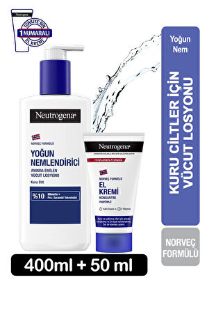 Neutrogena Kuru Ciltler Için Anında Emilen Vücut Losyonu Yoğun Nemlendirici 400 Ml