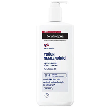 Neutrogena Yoğun Nemlendirici Hassas Bakım Vücut Losyonu Parfümsüz 400 ml