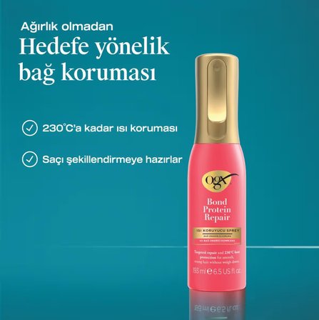 OGX Bond Protein Repair Isı Koruyucu Sprey 193 ml