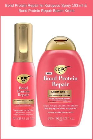 Bond Protein Repair Isı Koruyucu Sprey 193 ml & Bond Protein Repair Bakım Kremi
