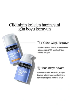 Collagen Bank Kolajen İçerikli Gece Kremi 50 ml & Neutrogena Hydro Boost Jel Temizleyici 15 ML