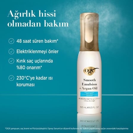 OGX Argan Oil Pürüzsüzleştirici Sprey Serum 193 ml