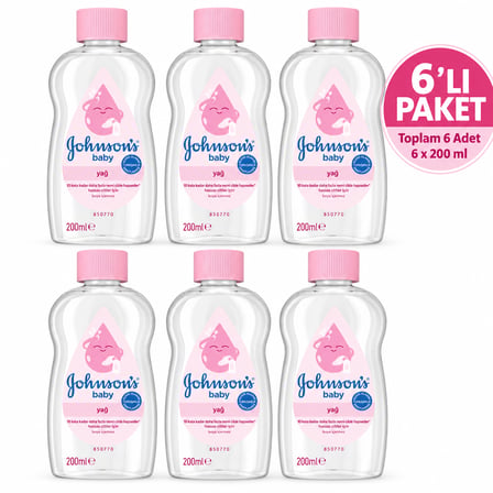 Johnson's Baby Bebek Yağı Nemlendirici 200 ml 6'lı Paket