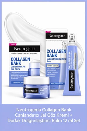 Collagen Bank Dudak Dolgunlaştırıcı Balm 12ml + Collagen Bank Canlandırıcı Jel Göz Kremi 15 g
