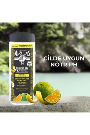 Le Petit Marseillais Men Yeşil Portakal ve Misket Limonu Duş Jeli 400 ml