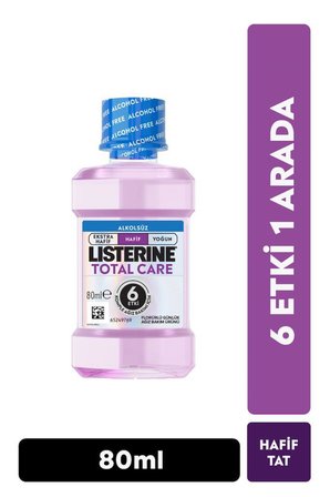 listerine total care hafif tat alkolsüz 80 ml