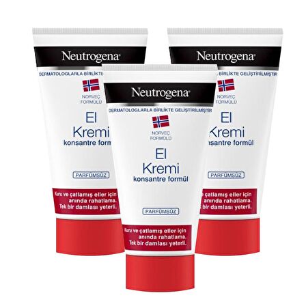 Neutrogena El Kremi Parfümsüz 75 ml 3 Adet