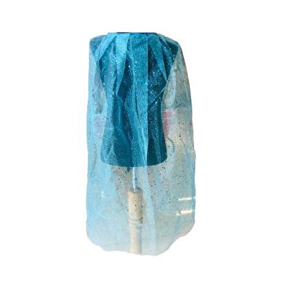 EVENT PARTY STORE CADILAR BAYRAMI KOSTÜM PELERİN TÜL MAVİ SİMLİ  60CM