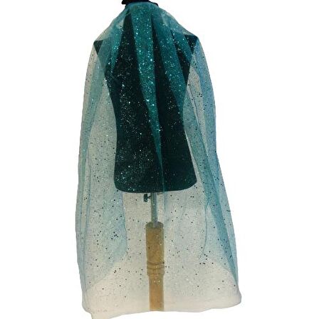 EVENT PARTY STORE CADILAR BAYRAMI KOSTÜM PELERİN TÜL MAVİ SİMLİ  60CM