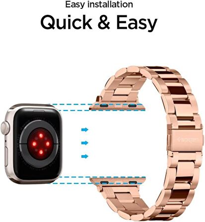 Spigen Apple Watch 41-40-38mm Kordon Rose Gold - 061MP25944