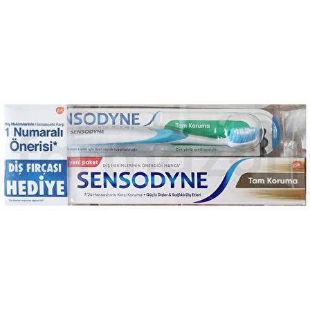 Sensodyne Diş Macunu Tam Koruma 75 ml + Tam Koruma Diş Fırçası Yumuşak