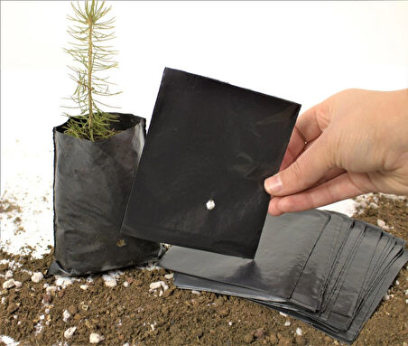 Fide Poşeti 9x15 CM 10 Adet Fide Torbası Fidan Poşeti