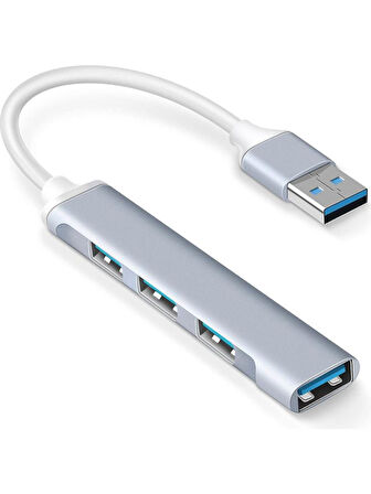 USB ÇOĞALTICI ÇOKLAYICI 4 PORT USB 3.0 HUB SLİM ADAPTÖR SPLİTTER PC LAPTOP NOTEBOOK IÇİN 20 CM