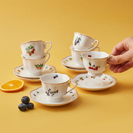 Karaca Nostalji 6 Kişilik Kahve Fincan Takımı 80 Ml
