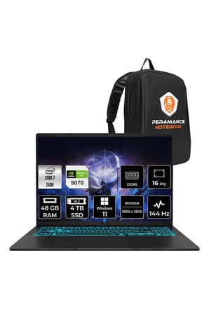 V16 Core 7 240H 48GB 4TB SSD RTX5070/8GB 16" FHD+ 144Hz W11P Gaming Laptop V3607VP & ÇANTA