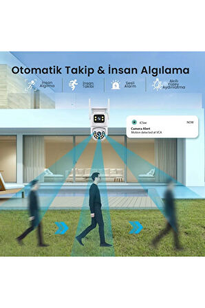 Multibox MBG-29AI Wifi Çift Lens 3+3mp Akıllı Güvenlik Kamerası Renkli Gece Görüş, Sesli, 1.5A Adaptör Dahil