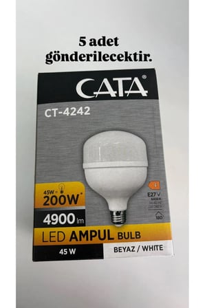 45W 3200K Led Ampul E27 Duylu Beyaz Işık CT-4242B