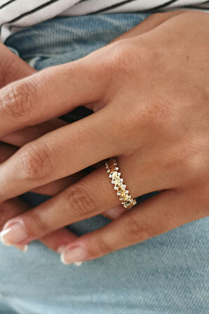 Buğday Tanesi Altın Sade Yüzük