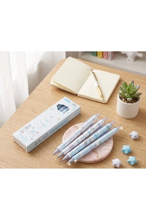 Cinnamoroll 4'lü Jel Kalem Seti (Siyah Yazar)