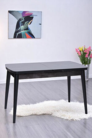 Nehir Alfa Banklı Lak Panel Açılır Mutfak Masa Takımı 75x130cm