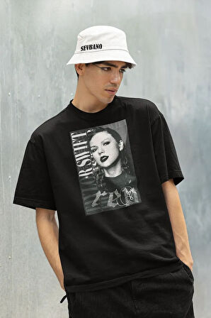 Tasarım Red Taylor Swift Baskılı Unisex Oversize Tişört