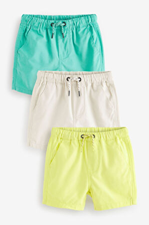 Next Baby % 100 Pamuklu Yeşil Dinazor Desenli Kısa Kollu Tshirt Şort 3’lü Alt Üst Takım