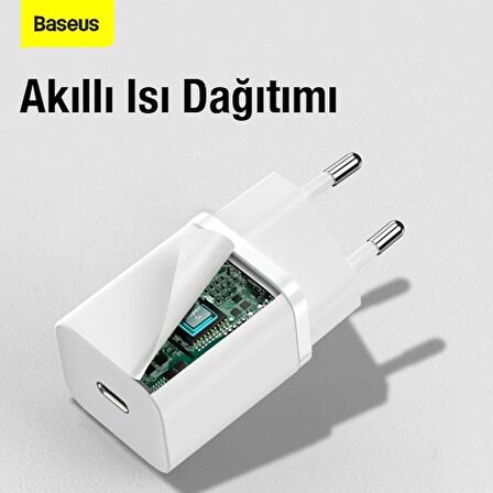 Baseus Type-C 30 Watt Hızlı Şarj Aleti Siyah