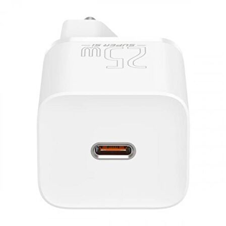 Baseus Type-C 25 Watt Hızlı Şarj Aleti Beyaz