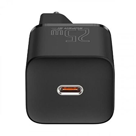 Baseus Type-C 25 Watt Hızlı Şarj Aleti Siyah