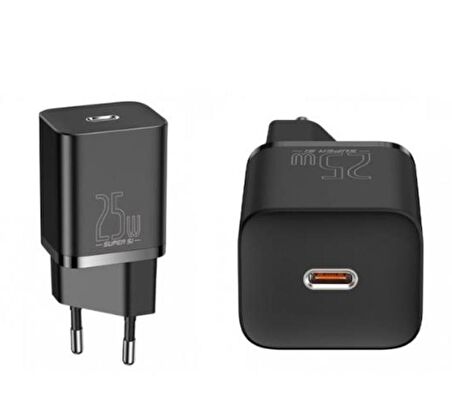 Baseus Type-C 25 Watt Hızlı Şarj Aleti Siyah