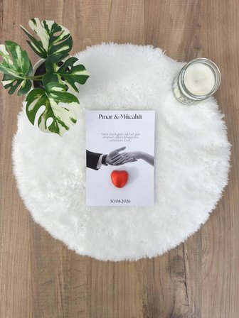 ​Pamuğum Atelier Kişiye Özel Kalpli Çikolata İsteme, Söz, Nikah, Nişan Hediyeliği (100 Adet)
