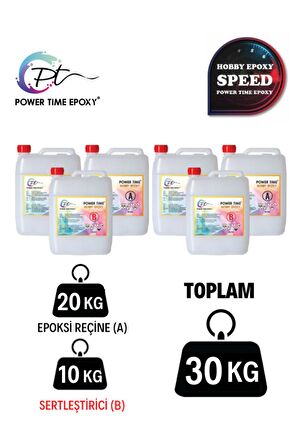 30 Kg Hobi Epoksi Speed/ Hızlı Kuruma/ Şeffaf Epoksi Reçine Ince Döküm