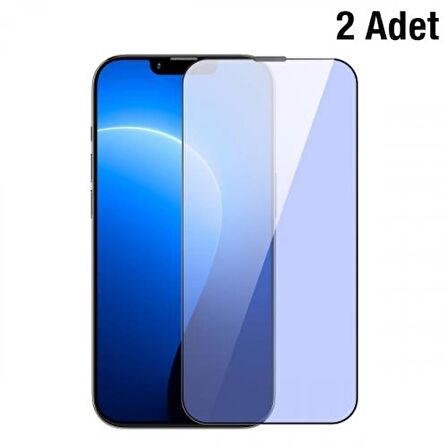 Baseus Full Kaplama 2 Adet Anti Blue-ray 0.3MM İPhone 14 Ekran Koruyucu Esnek Cam Darbe Emici Dayanıklı