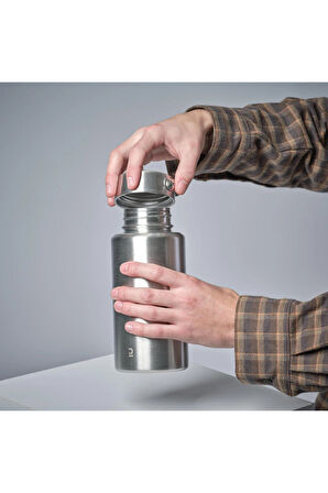 Solognac Bushcraft Paslanmaz Çelik Matara - Avcılık ve Doğa Gözlemi - Gri - 1L