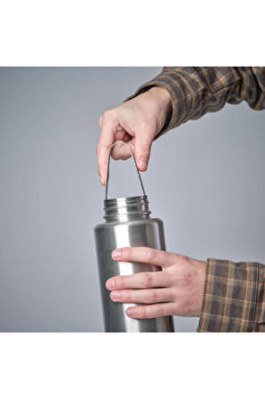 Solognac Bushcraft Paslanmaz Çelik Matara - Avcılık ve Doğa Gözlemi - Gri - 1L