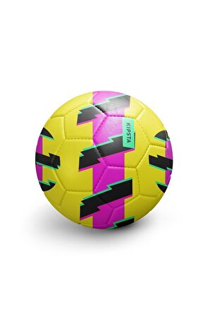 Öğretici Futbol Topu - 5 Numara - Sarı / Pembe - Learning Ball