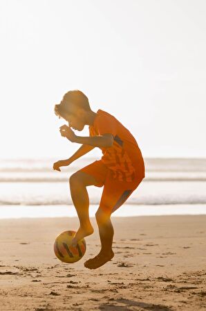 Öğretici Futbol Topu - 5 Numara - Sarı / Pembe - Learning Ball