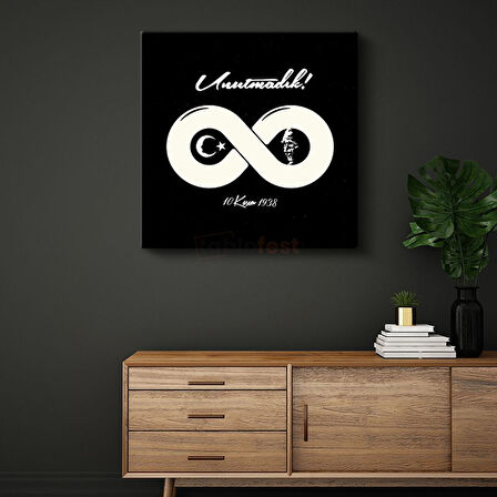 Unutmadık - Sonsuzluk Sembolü Tasarım Kanvas Tablo