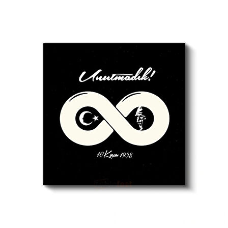 Unutmadık - Sonsuzluk Sembolü Tasarım Kanvas Tablo